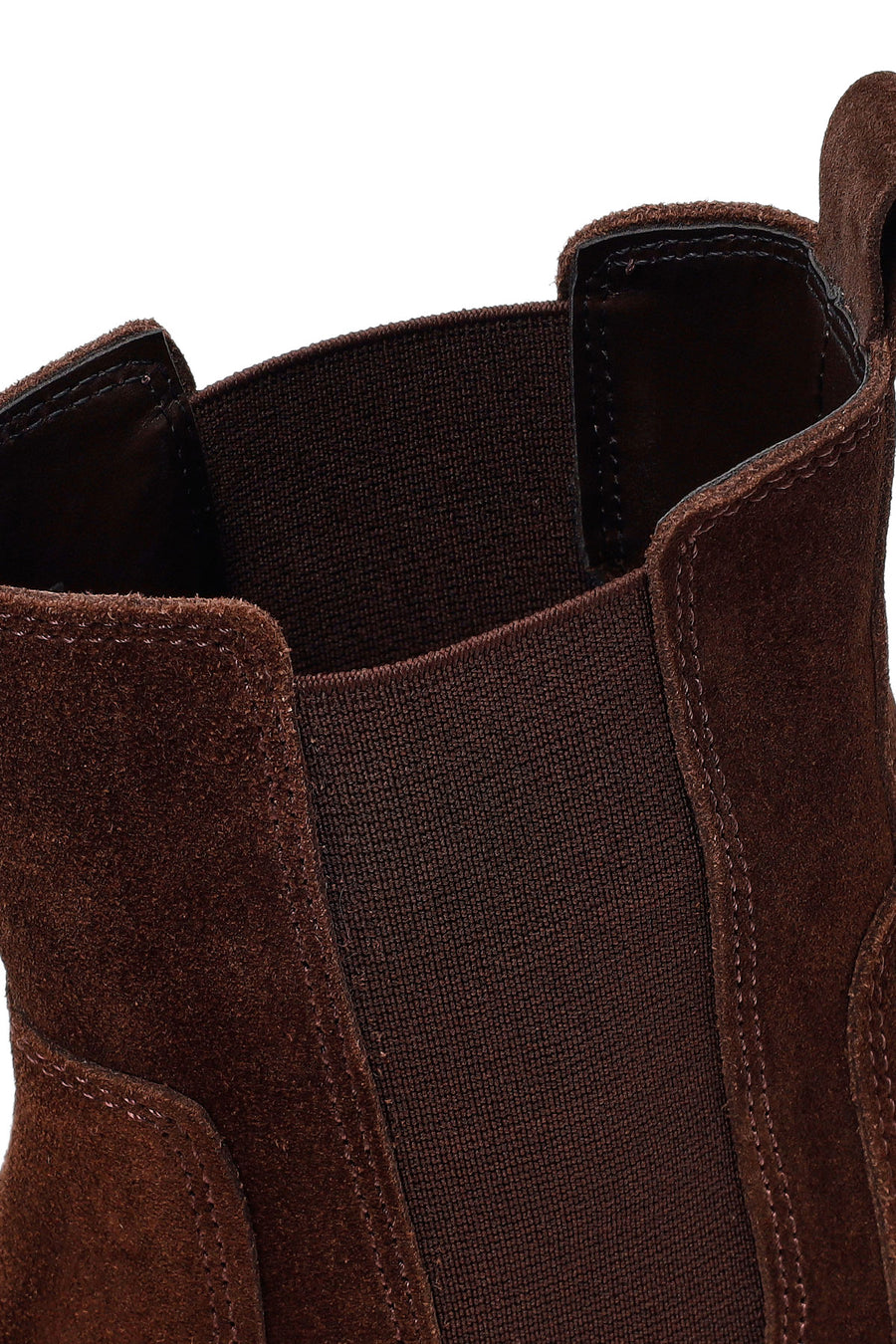 Woman Brown Thick-Soled Suede Chelsea Boots