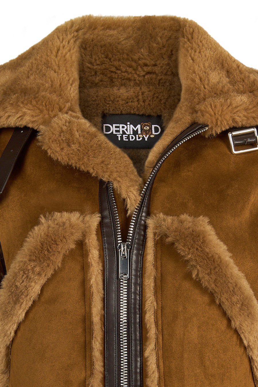 Stokholm Kadın Camel Oversize Teddy Mont