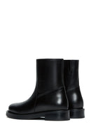 Woman Black Zippered Leather Boat | Derimod