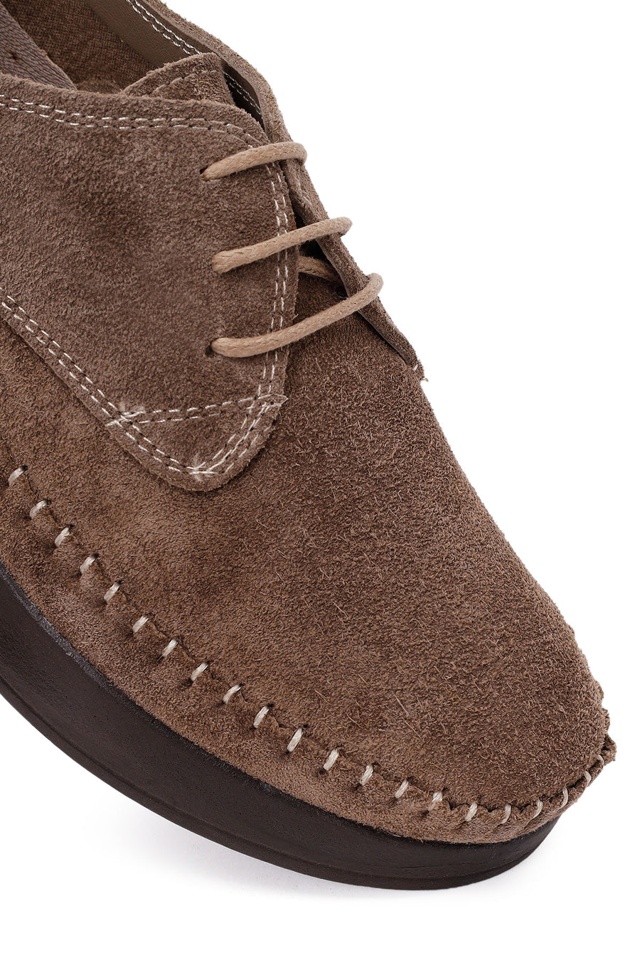 Woman Mink Lace-up Thick-soled Suede Comfort Shoes