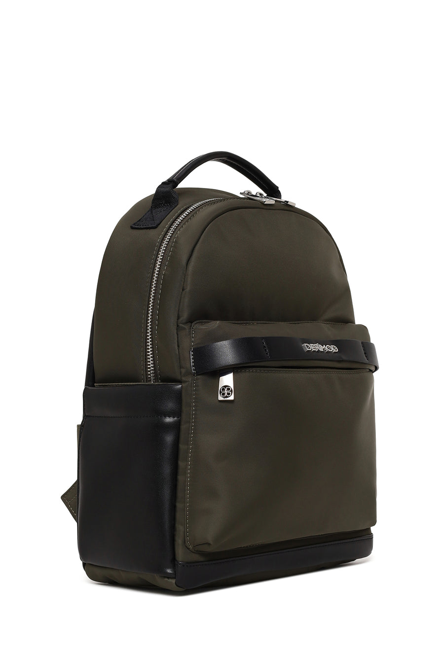 Woman Green Fabric Backpack