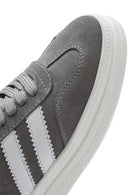 Kadın Gri Bağcıklı Kalın Tabanlı Süet Deri Sneaker | Derimod