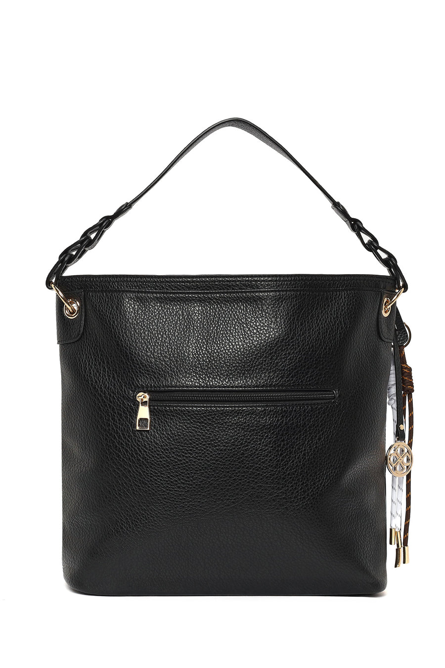 Woman Black Long-Strap Shoulder Bag