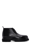 Men's Black Thick Soled Leather Boots | Derimod