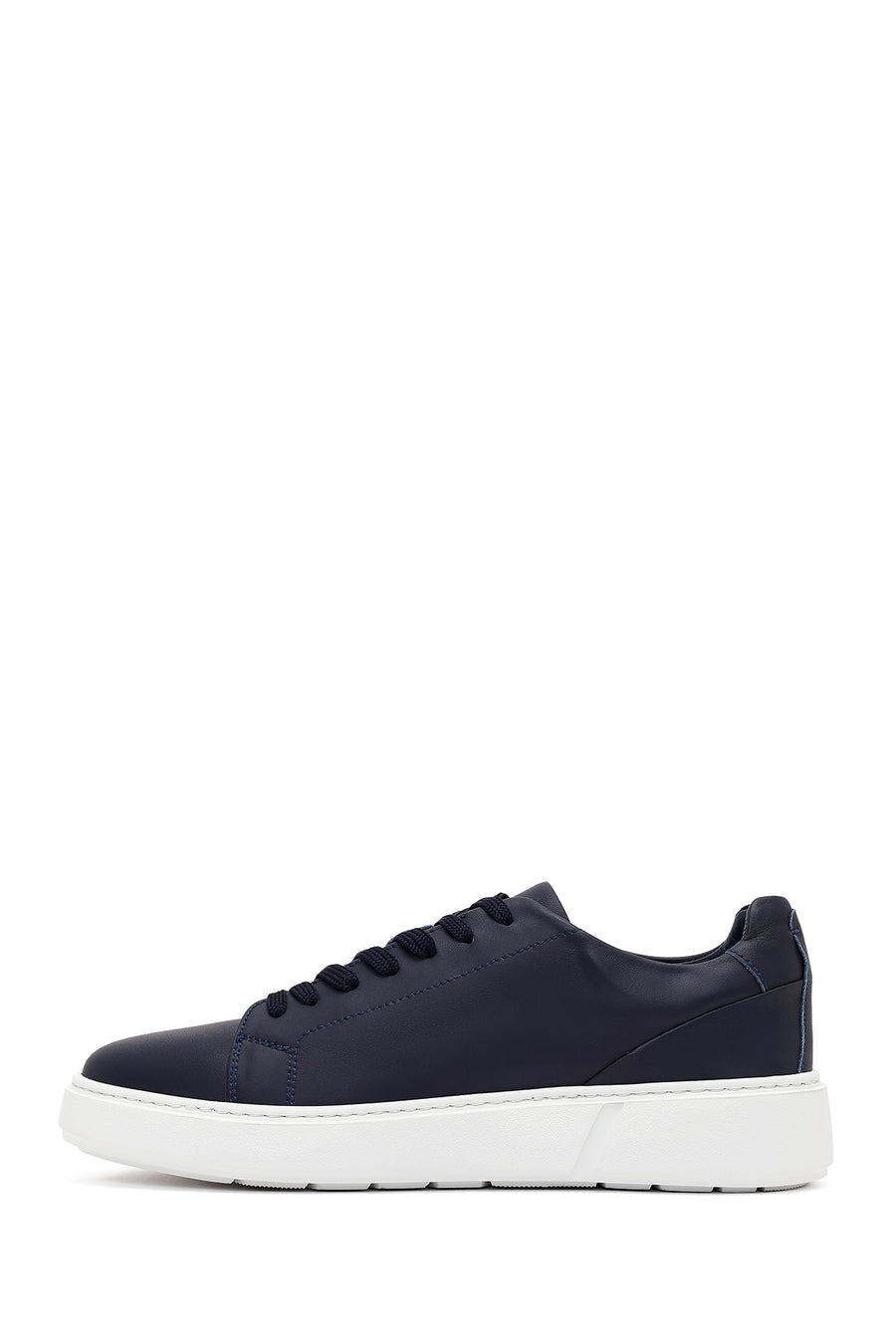 Male Navy Lace-up Leather Sneaker