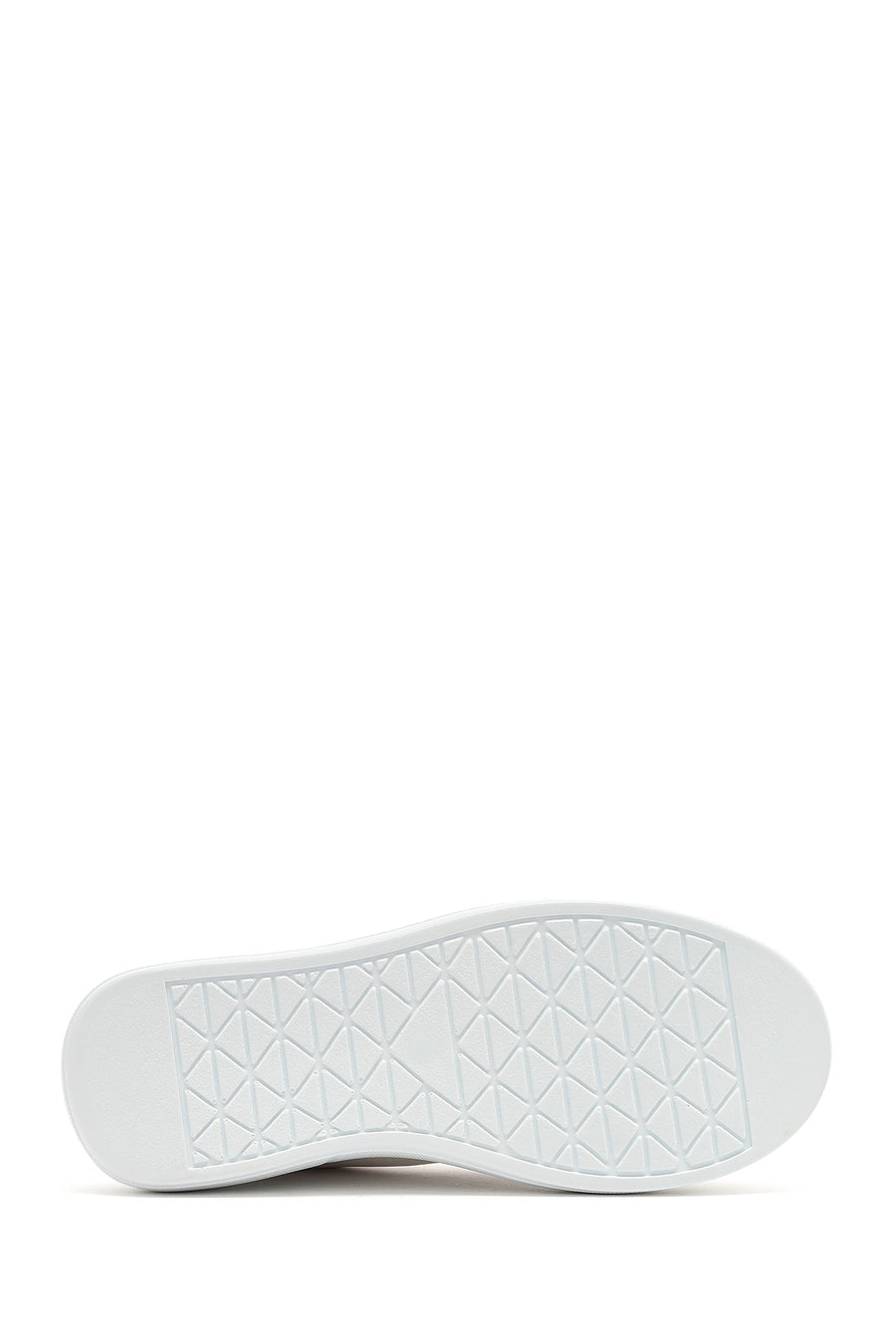 Women's White Lace-Up Thick Soled Sneaker