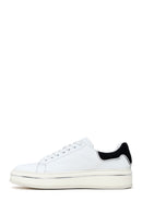 Erkek Beyaz Bağcıklı Kalın Tabanlı Deri Sneaker | Derimod
