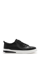 Men's Black Lace-up Leather Sneaker | Derimod