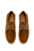 Male Tan Lace-Up Thick-Soled Suede Casual Shoes | Derimod