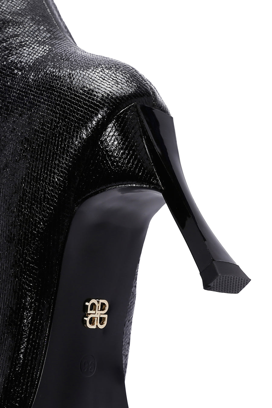Women's Black Thin Heeled Boots