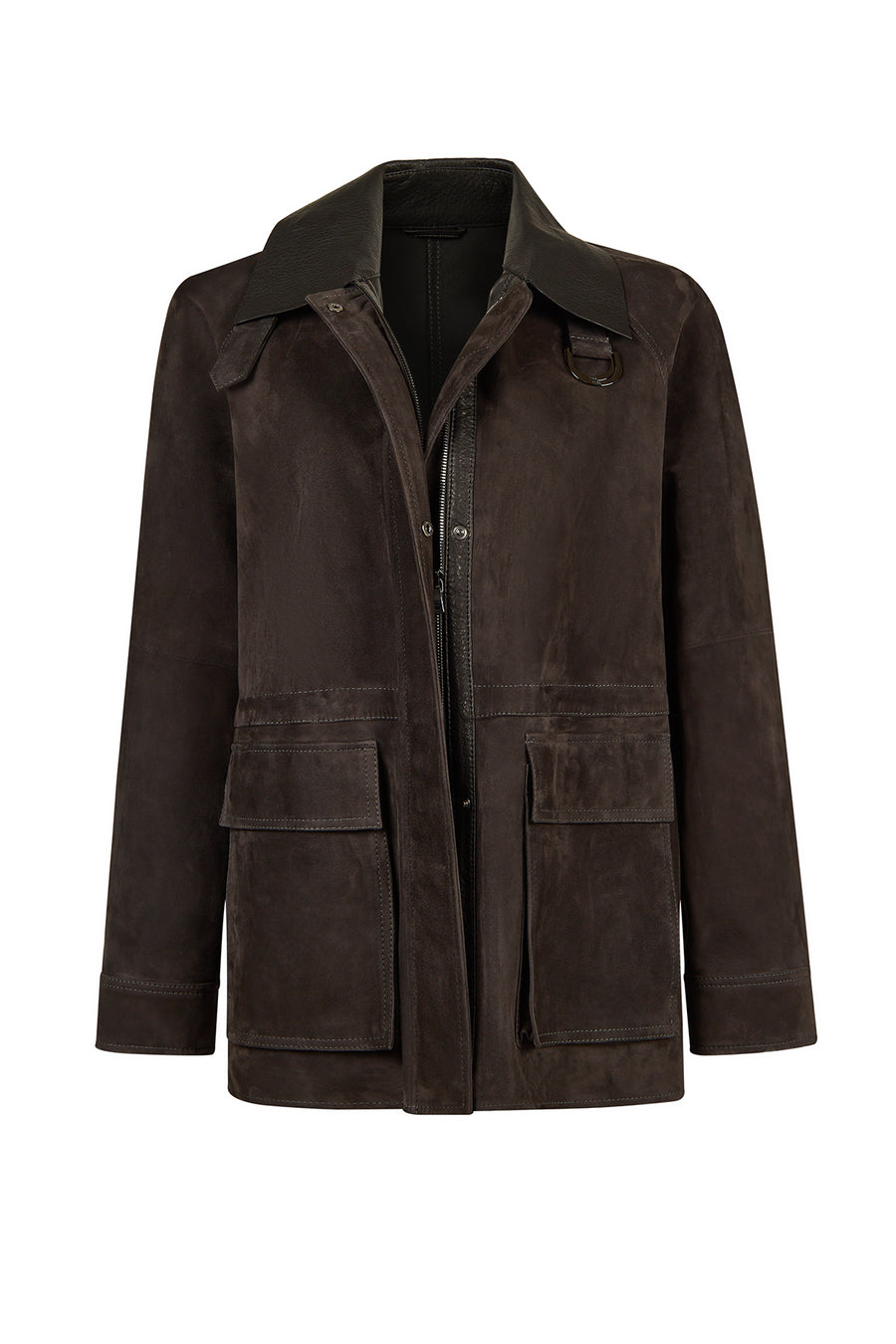 Malibu Woman Brown Suede Leather Jacket
