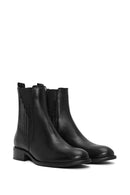 Women's Black Leather Chelsea Boots | Derimod