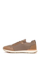Erkek Vizon Bağcıklı Kumaş Sneaker | Derimod