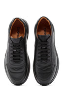 Men's Black Lace-up Leather Sneaker | Derimod