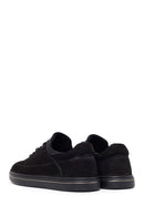 Male Black Lace-Up Nubuck Leather Casual Sneakers | Derimod