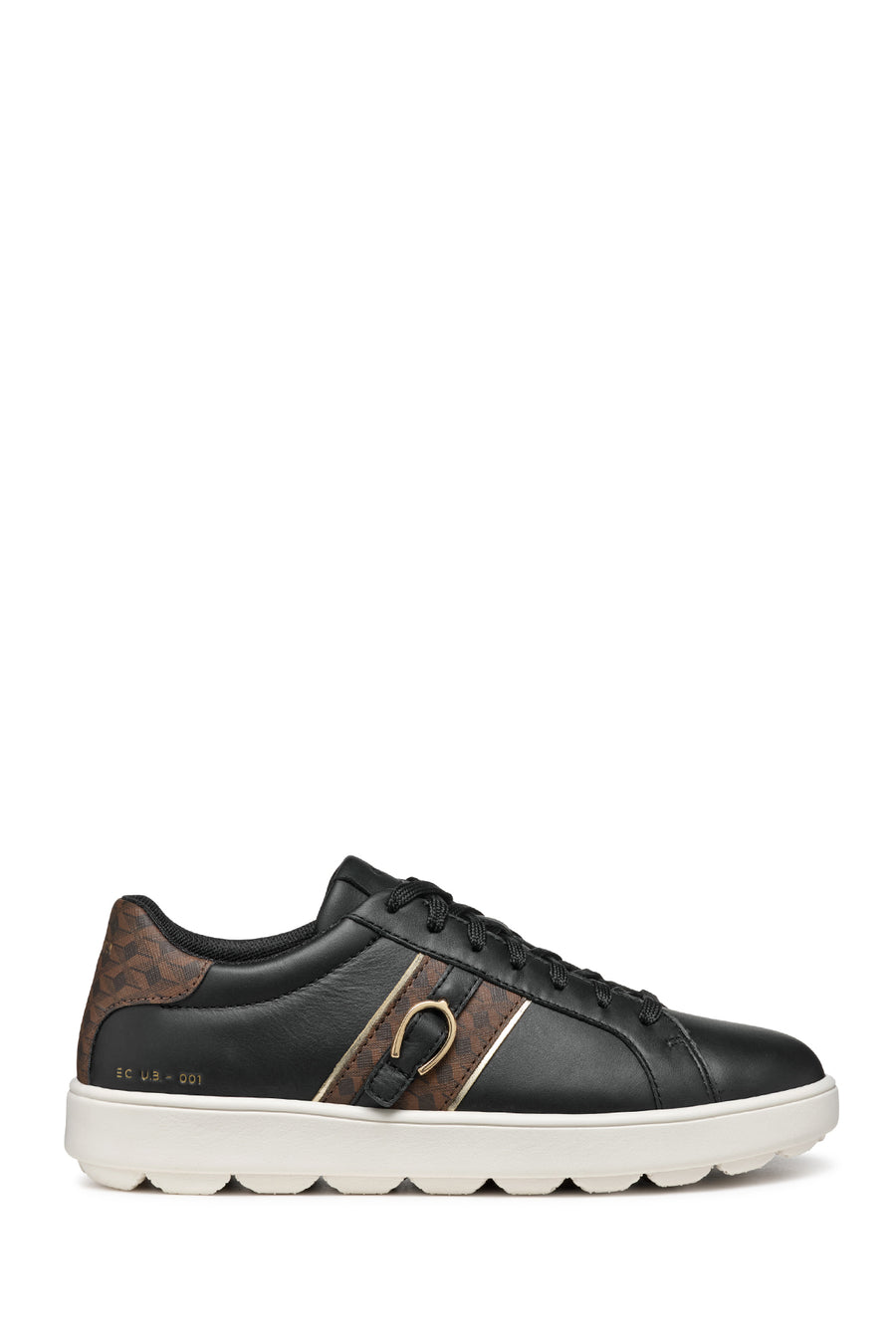 Geox Women's Black Spherica Ecub-1 Lace-up Leather Sneaker D46WEA08504C9229 | Derimod