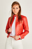 Nina Women's Leather Jacket | Derimod