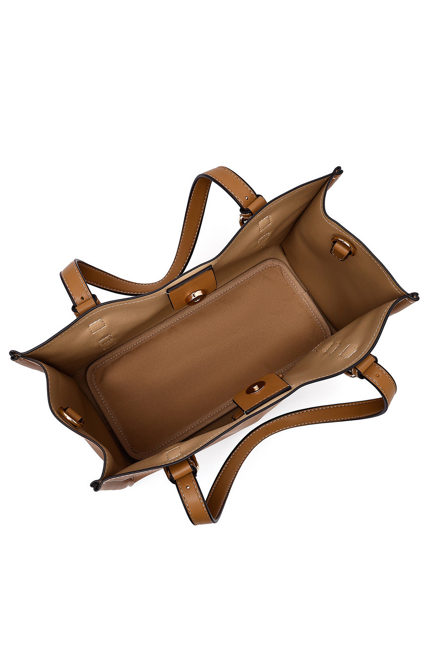 Woman Tan Long Strap Shoulder Bag