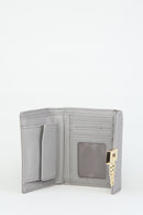 Women's Gray Faux Leather Wallet | Derimod