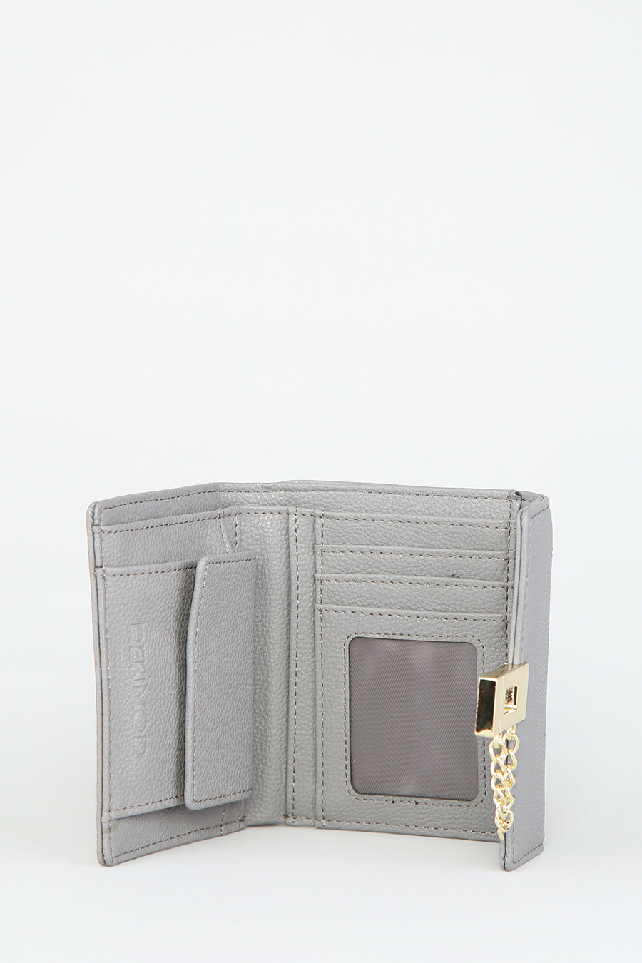Women's Gray Faux Leather Wallet