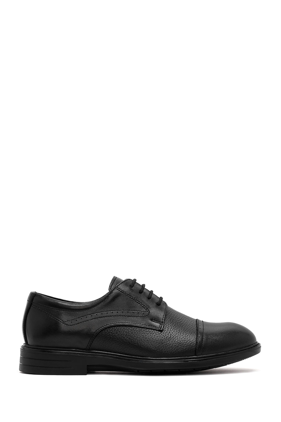 Men's Black Laced Leather Classic Shoes 25SFD676214 | Derimod