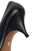 Kadın Siyah Topuklu Deri Stiletto | Derimod