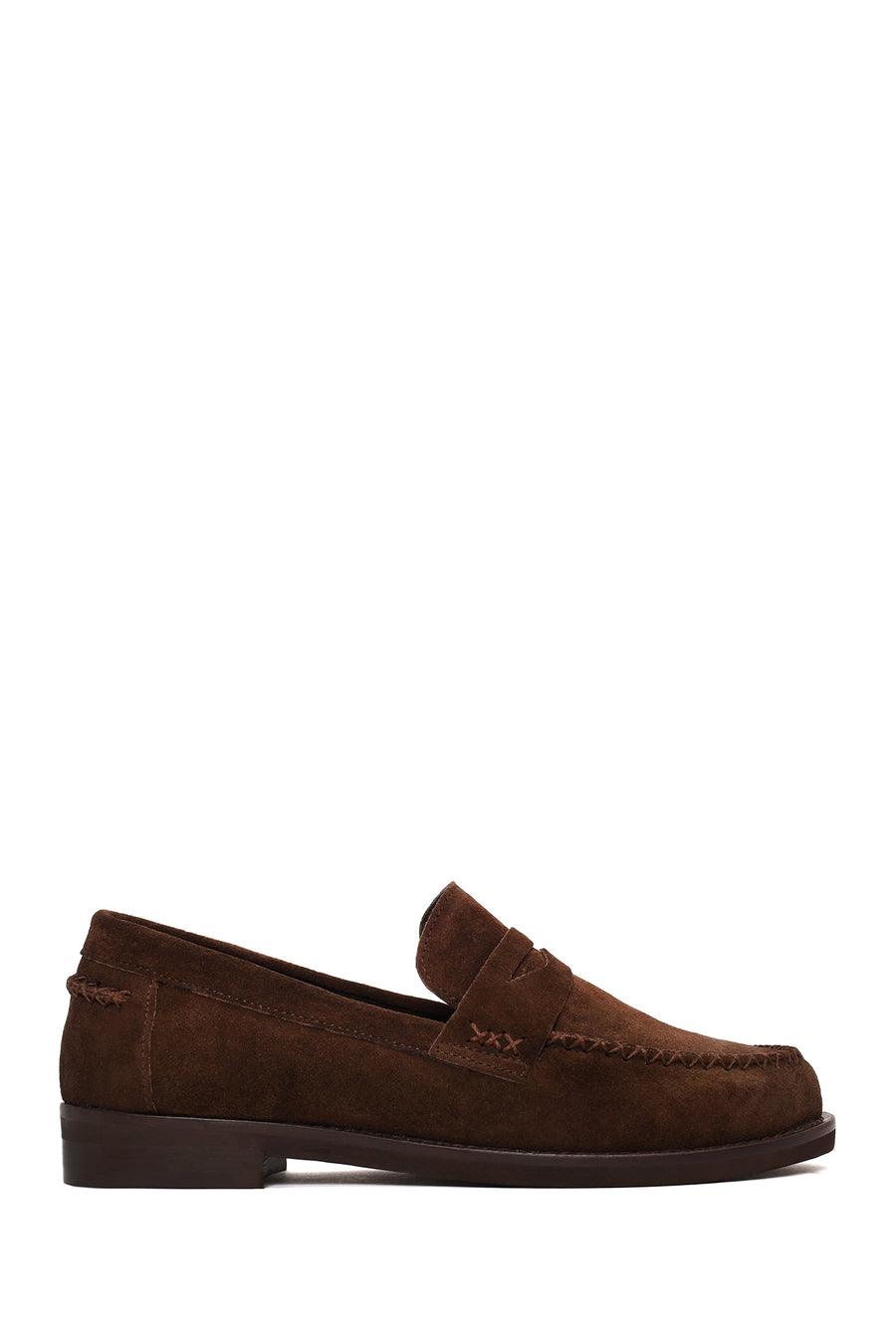 Kadın Kahverengi Süet Deri Loafer AF190070DS | Derimod
