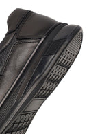 Men's Black Lace-Up Leather Casual Sneaker | Derimod