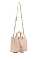 Woman Cream Long Strap Printed Shoulder Bag | Derimod