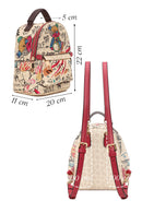 Woman Multicolored Printed Backpack | Derimod