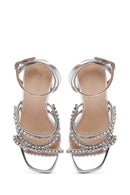 Women's Silver Stone High Heel Sandals | Derimod