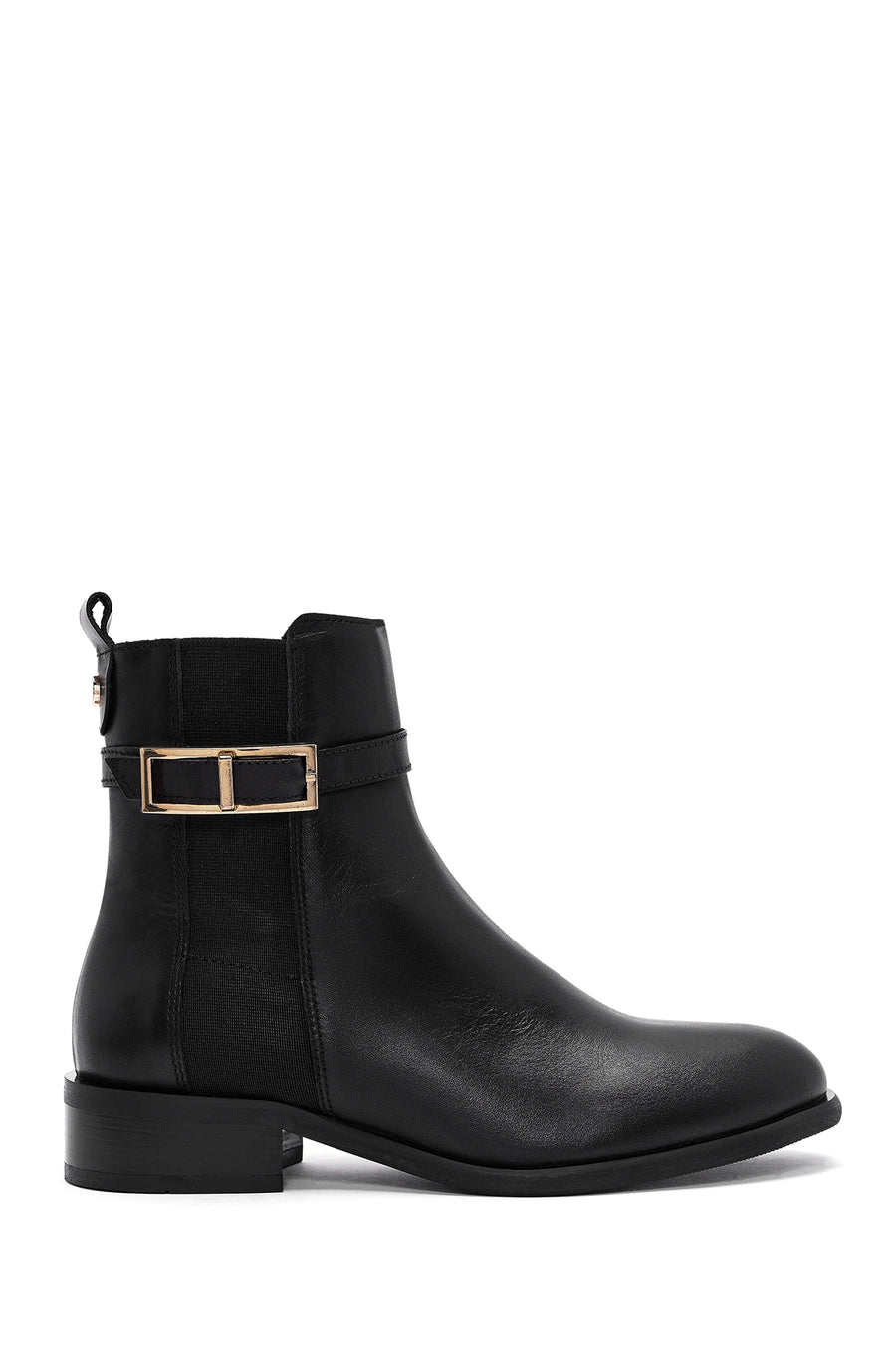 Woman Black Zippered Leather Boat 25WFD280218 | Derimod