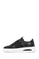 Erkek Siyah Bağcıklı Deri Sneaker | Derimod