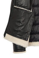 Zermatt Male Black Mandarin Collar Teddy Jacket | Derimod