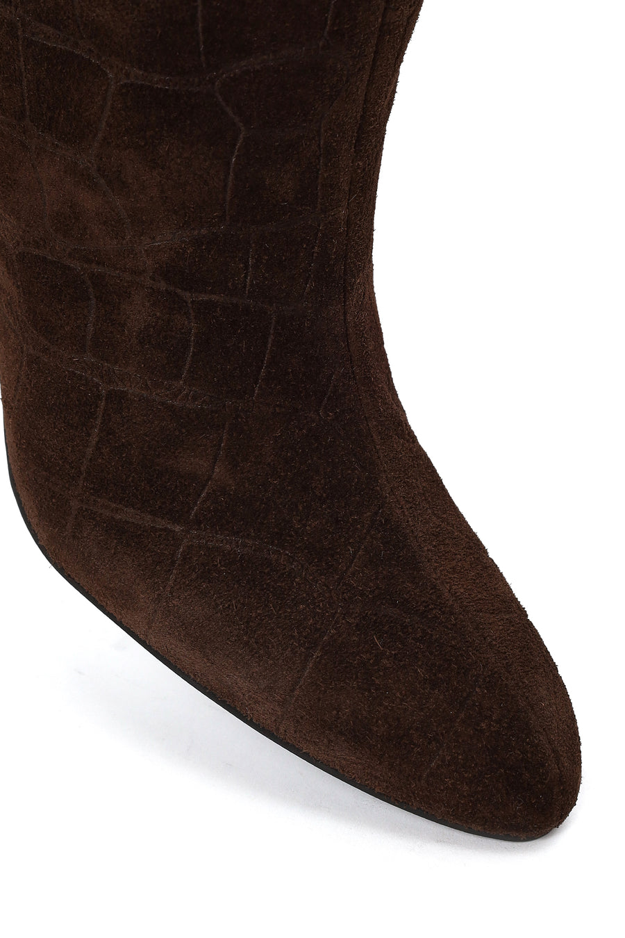 Woman Brown Thin-Heeled Leather Boots