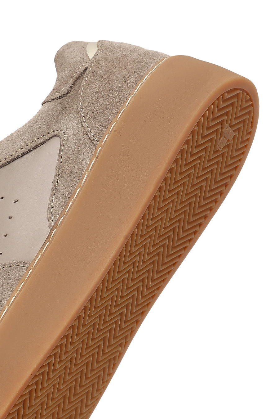 Women's Taupe Lace-Up Leather Sneaker