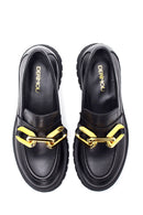 Women's Leather Chain Loafer | Derimod