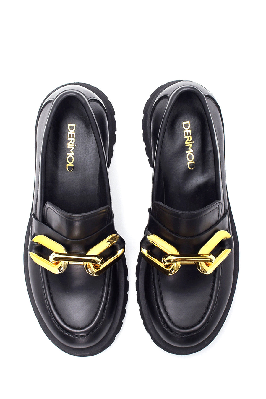 Women's Leather Chain Loafer