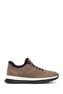 Male Mink Lace-up Thick-soled Nubuck Leather Casual Sneaker | Derimod