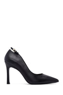 Woman Black Stiletto Heels Leather Stiletto | Derimod