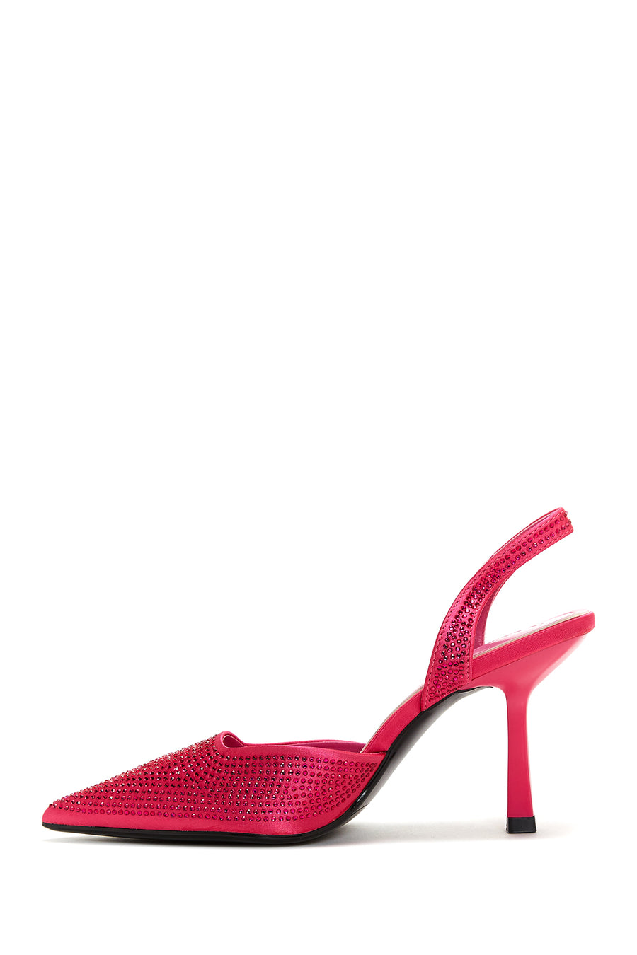Women's Pink Stone Heeled Shoes