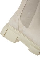 Women's Cream Suede Leather Chelsea Boots | Derimod