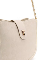 Woman Cream Long-Strap Printed Shoulder Bag | Derimod
