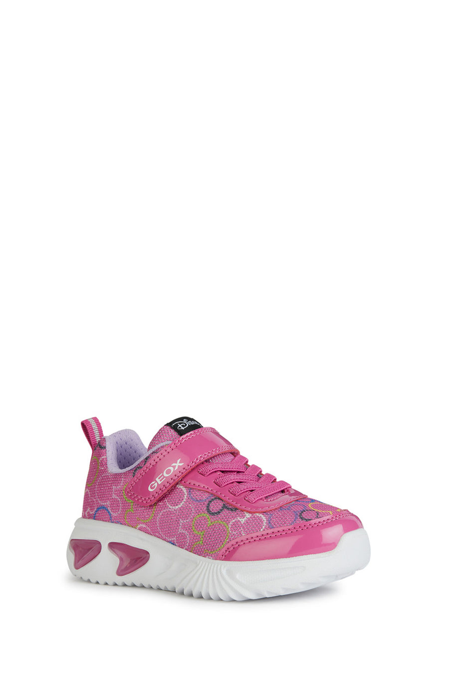 Geox Girls Fuchsia Assister Banded Fabric Sneakers