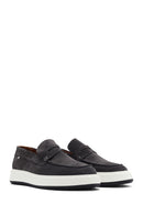 Men's Gray Suede Leather Casual Loafer | Derimod