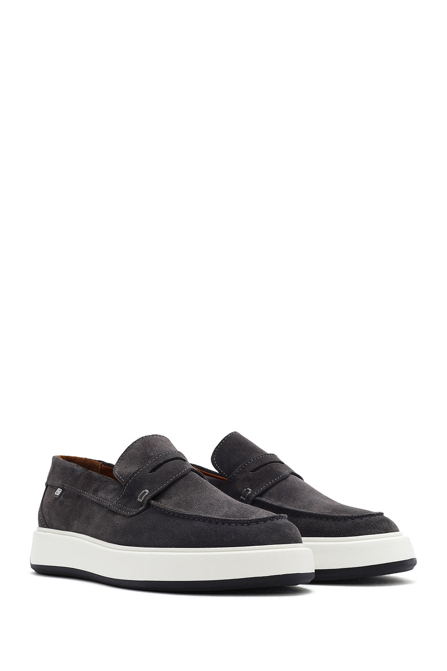 Men's Gray Suede Leather Casual Loafer