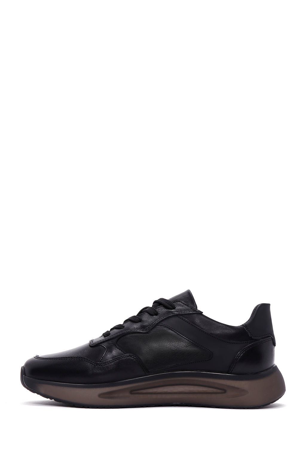 Erkek Siyah Deri Sneaker