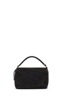 Woman Gray Long-Strap Suede Crossbody Bag | Derimod