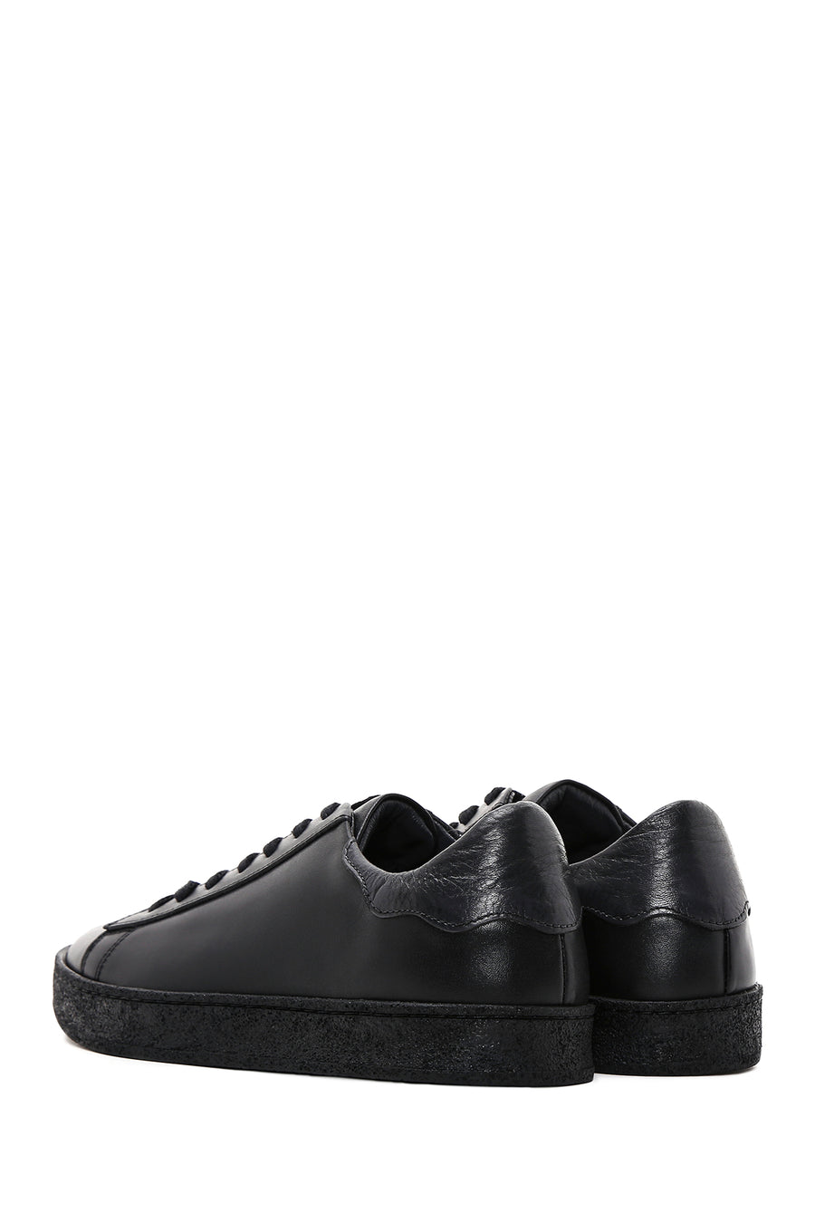 Erkek Siyah Deri Sneaker