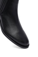 Woman Siyah Leather Chelsea Bot | Derimod